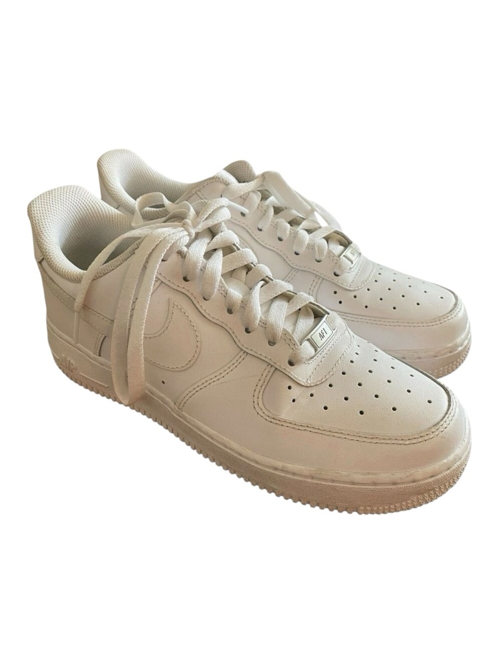 Nike Air Force 1 Low Womens Sneakers Sz 8.5 White Athletic Shoes 315115-112